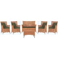 Jogo Sofá 4 Poltronas E Mesa Igapó Fendi E13 Trama Original Terra Cota - 1