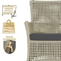 Jogo Sofá 4 Poltronas E Mesa Igapó Marrom E11 Trama Original Rami - 5