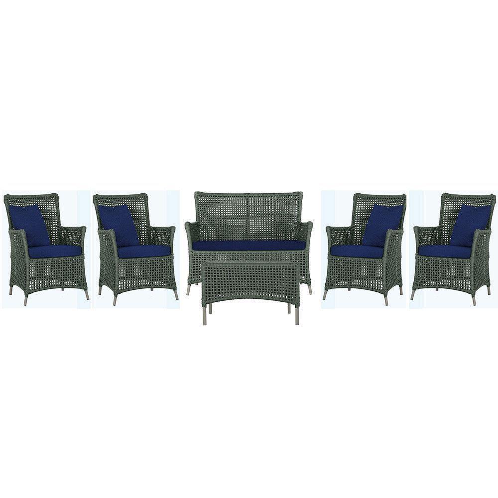 Jogo Sofá 4 Poltronas E Mesa Igapó Fendi E10 Trama Original Verde - 1