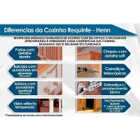 Cozinha Completa Requinte 7 Peças (2 Aéreos + 2 Balcões + 1 Paneleiro + 2 Complementos) CZ107 Nature/Nature/Areia - Henn - 9