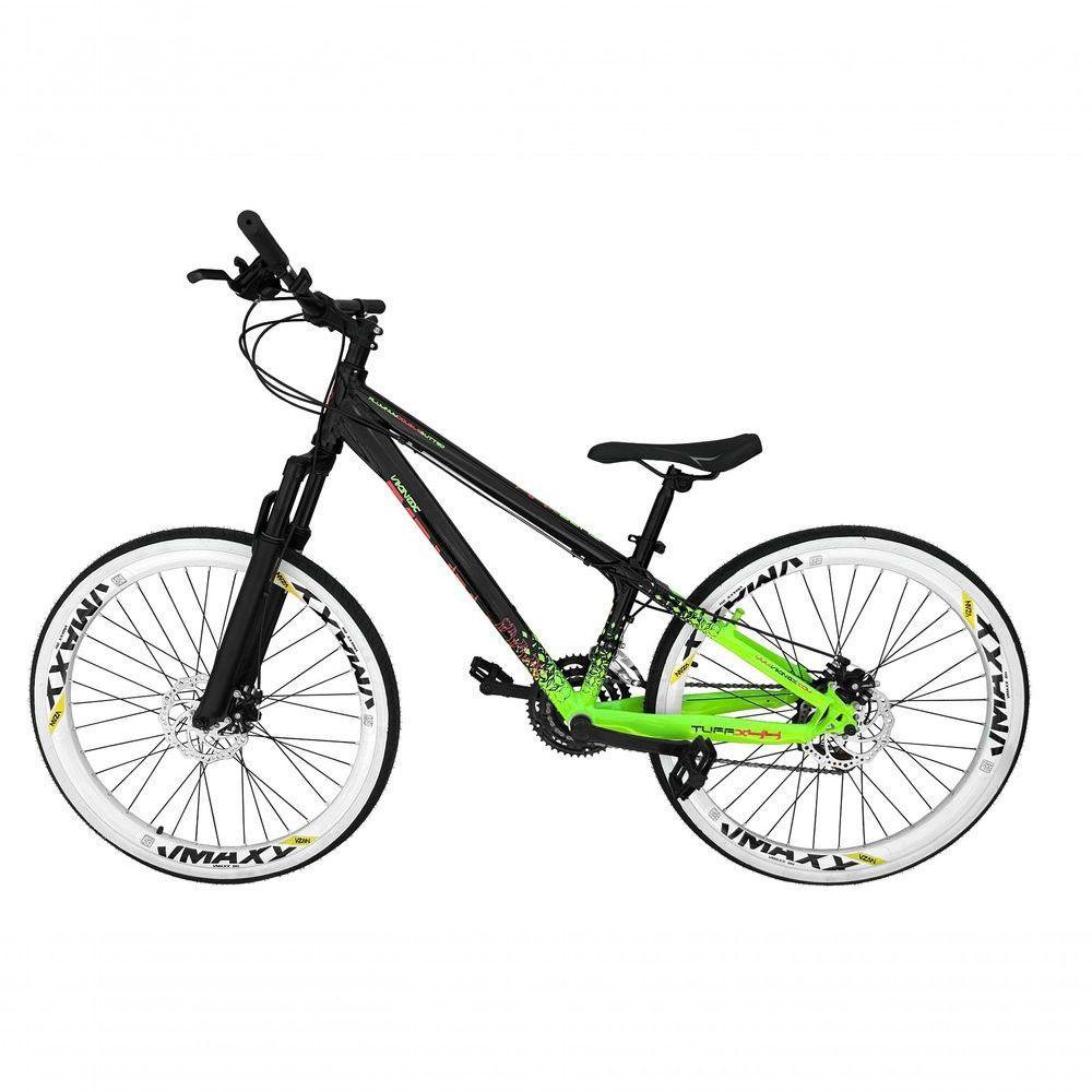 Bicicleta Aro 26 Vikingx Tuff X44 Preto-verde 21v Alumínio Freio A Disco Aros Vmaxx Brancos - 2