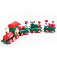 Boneco Papai Noel Trenzinho De Madeira Decor Verde Natal