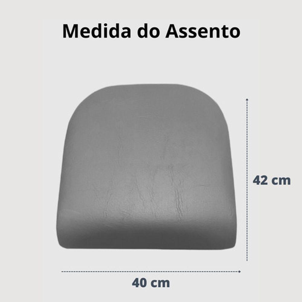 Kit 4 Cadeiras Jantar Belize Moderna Cromada Aço Junco Cozinha Sala Assento branco cromada desenho Do Tecido liso - 3