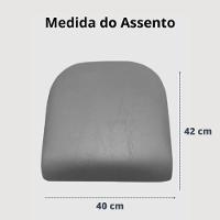 Kit 4 Cadeiras Jantar Belize Moderna Cromada Aço Junco Cozinha Sala Assento branco cromada desenho Do Tecido liso - 3