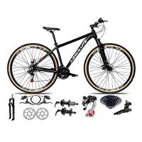Bicicleta Aro 29 Absolute Nero 5 Câmbios Shimano 24v K7 Freios Hidráulicos Garfo Trava Com Pneu Faixa - Preto Tam.17 - 1