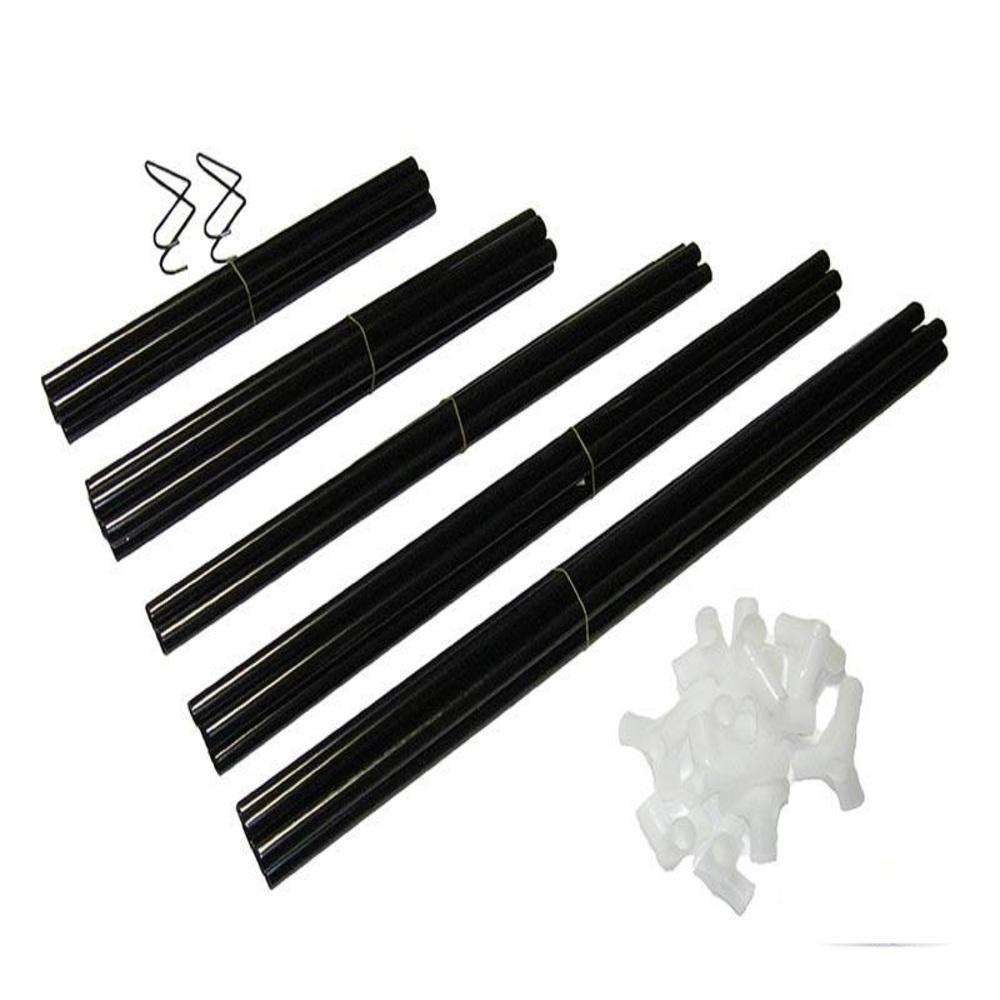 Guarda Roupa Com Ziper Cabideiro Portatil Arara Organizador Prateleira Multiuso Praia Camping Preto - 6