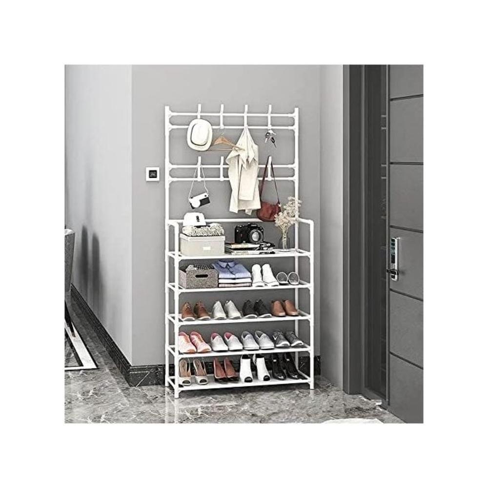 Guarda Roupa Organizador Arara 5 Prateleiras Cabideiro Rack Sapateira Bolsa Brinquedos Sapatos - 4