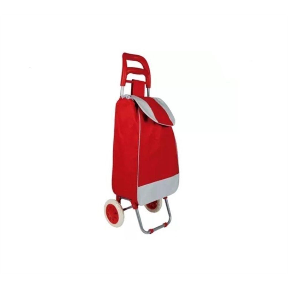 Carrinho De Feira Compras Supermercado Multiuso De Mao Dobravel Sacola Ecologica Com Bolsinho - 7