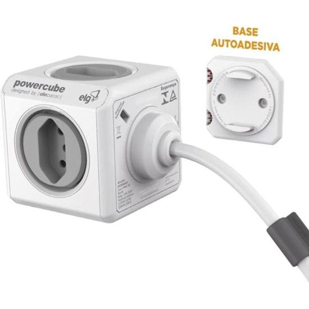 Adaptador Benjamim Múltiplo Powercube Pwc-x4u/3m Bivolt Elg - 2