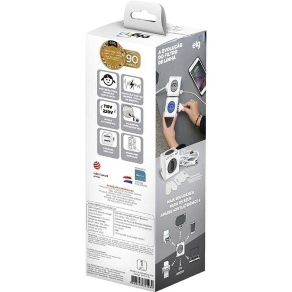 Adaptador Benjamim Múltiplo Powercube Pwc-x4u/3m Bivolt Elg - 5