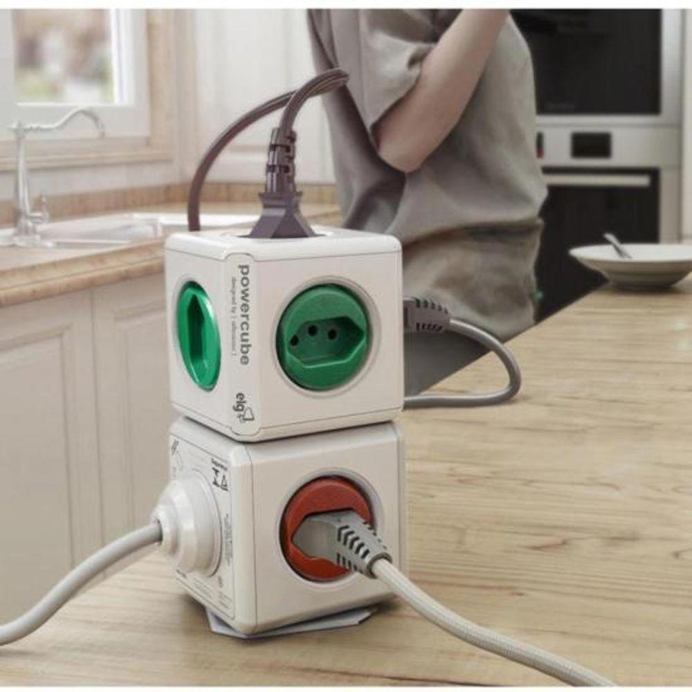 Adaptador Benjamim Múltiplo Powercube Pwc-x5/3m Bivolt Elg - 5