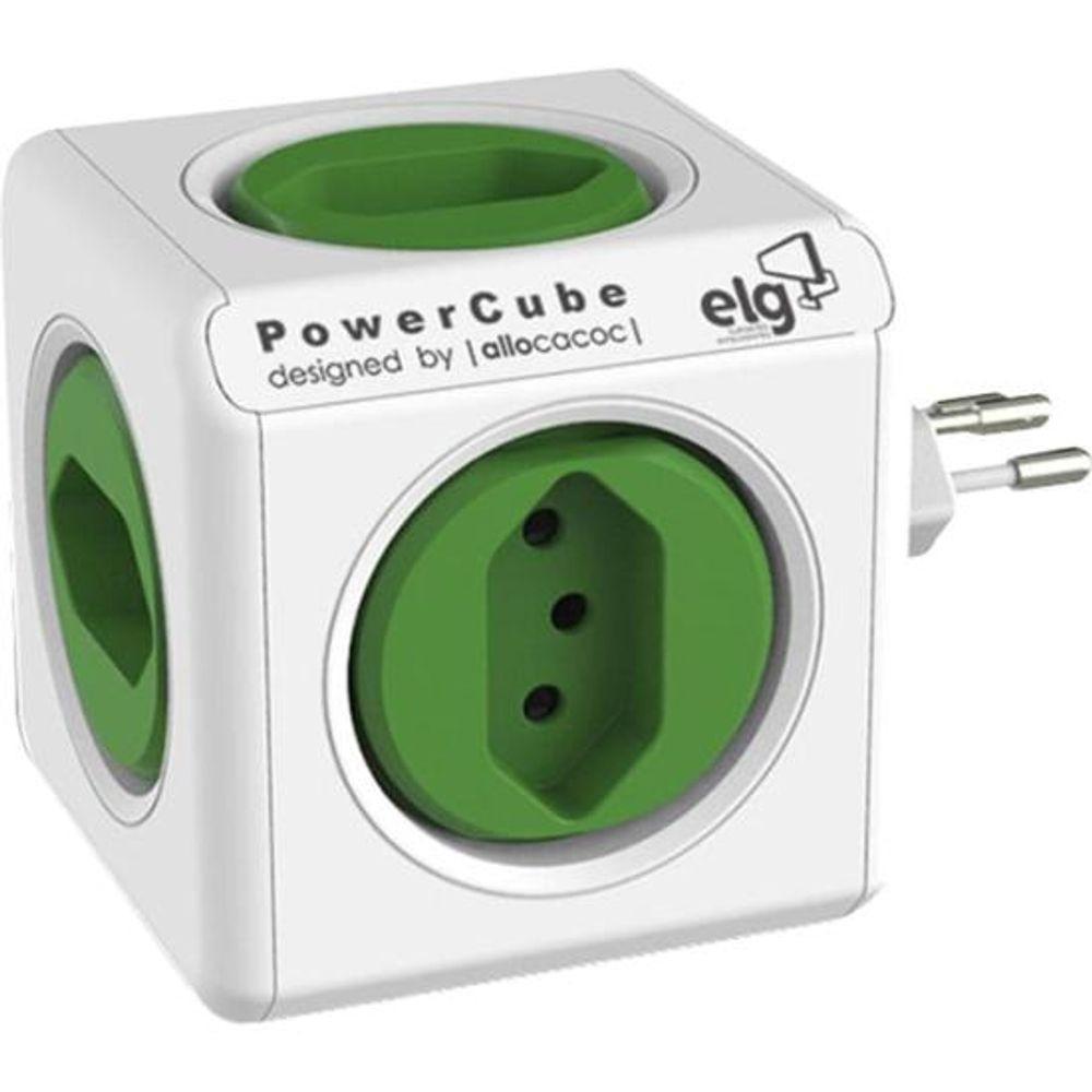 Adaptador Benjamim Múltiplo Powercube Pwc-r5 Bivolt Elg - 1