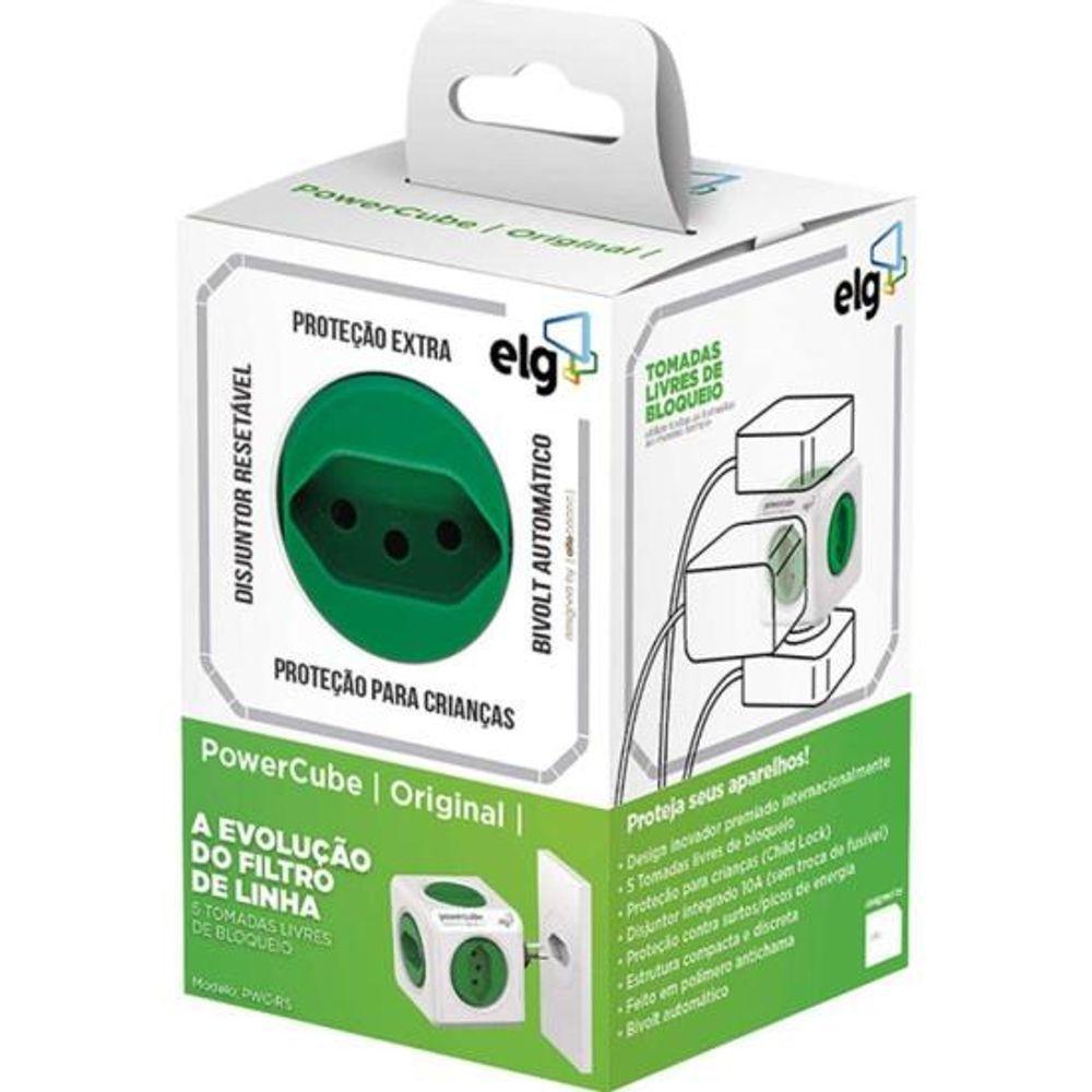 Adaptador Benjamim Múltiplo Powercube Pwc-r5 Bivolt Elg - 2