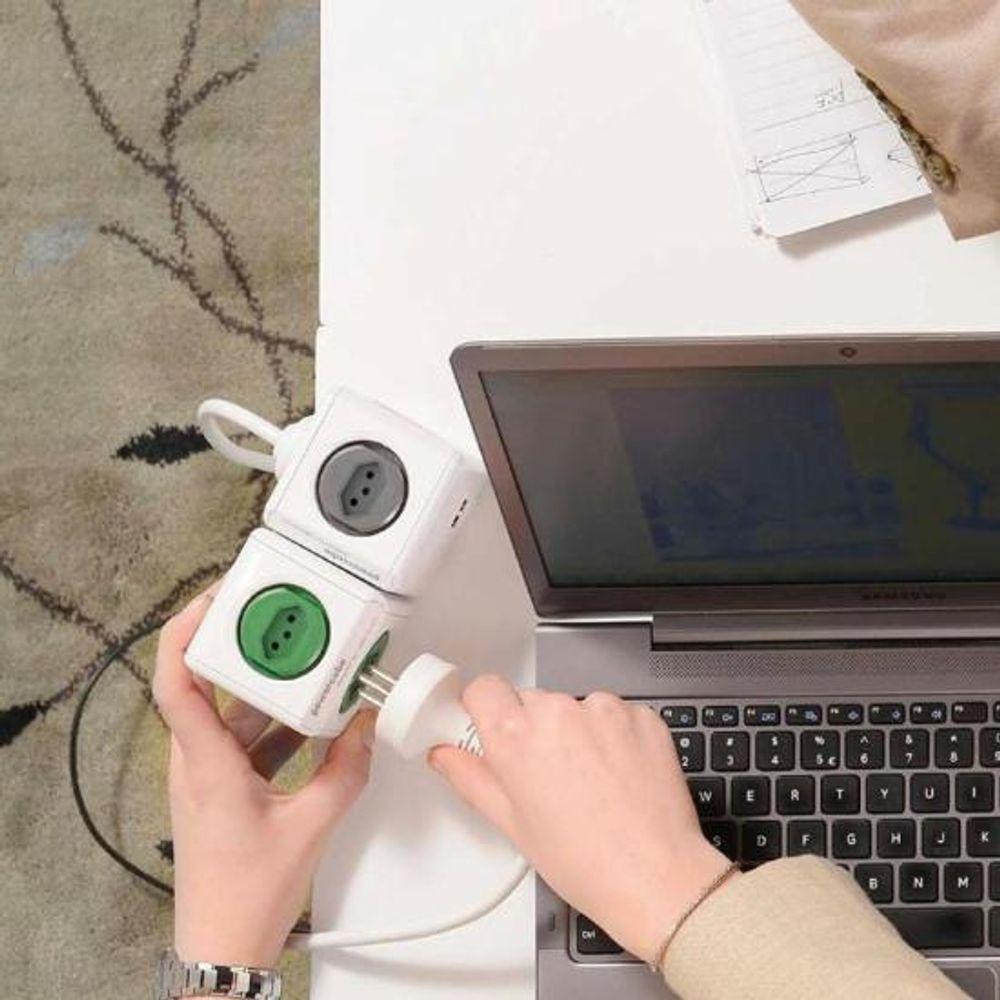 Adaptador Benjamim Múltiplo Powercube Pwc-r5 Bivolt Elg - 4