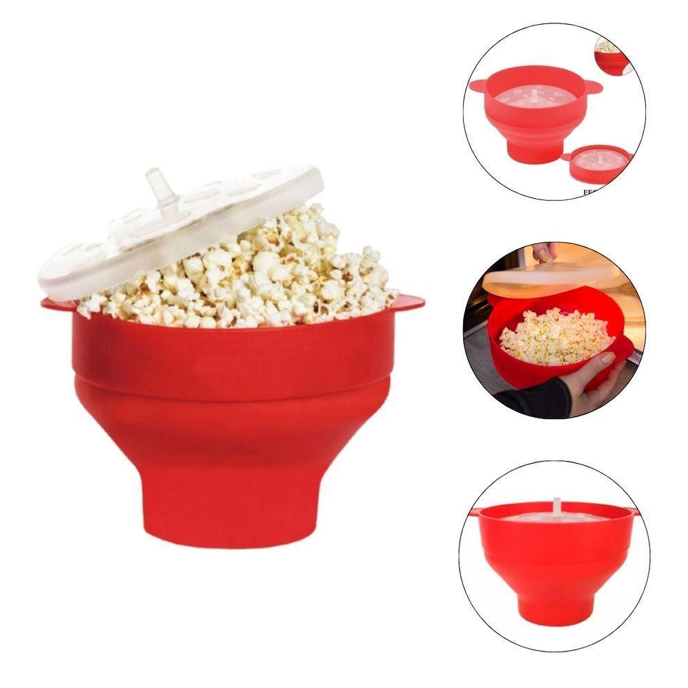 Balde Pipoca Pipoqueira Silicone Para Micro-ondas Sem óleo - 1