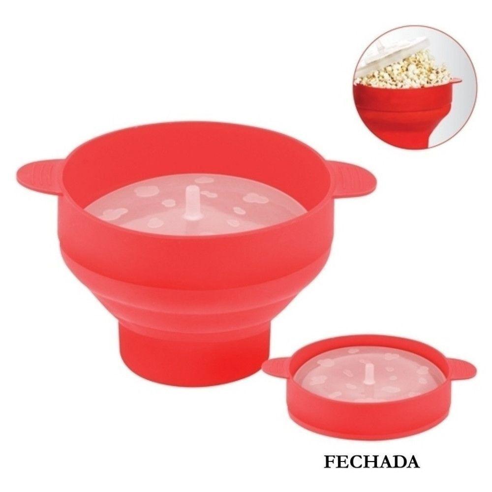 Balde Pipoca Pipoqueira Silicone Para Micro-ondas Sem óleo - 6