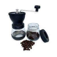 Moedor De Café Manual Vidro Plastico Inox Ceramica - Preto - 1