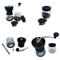 Moedor De Café Manual Vidro Plastico Inox Ceramica - Preto - 3