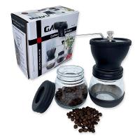 Moedor De Café Manual Vidro Plastico Inox Ceramica - Preto - 3