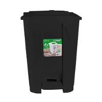 Lixeira Grande 2 Aberturas, Pedal E Rodas Preta De 60 Litros - 7