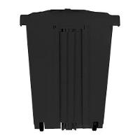 Lixeira Grande 2 Aberturas, Pedal E Rodas Preta De 60 Litros - 5