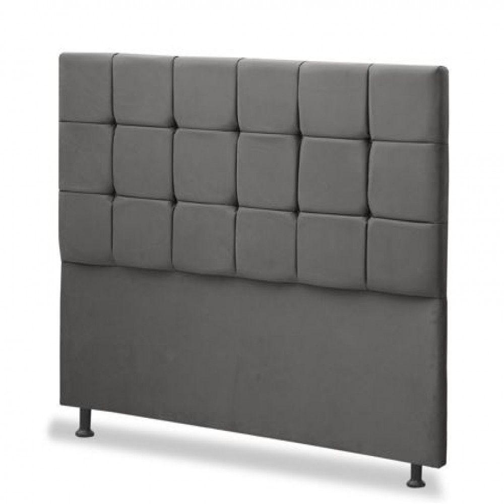 Cabeceira Js Móveis Sleep Para Cama Box 0,90m Chumbo - 1