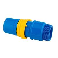 Adaptador Macho Engate Roscável 2x1.1/2 Pol. Azul Viqua - 2