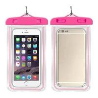 Capa Bolsa Celular A Prova Dágua Proteção Chuva Rosa - 1