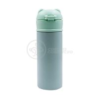 Garrafa Infantil Térmica 420ml De Ursinho Verde Ideal Para Bebidas Quentes E Frias Até 12h - 3