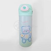 Garrafa Infantil Térmica 420ml De Ursinho Verde Ideal Para Bebidas Quentes E Frias Até 12h - 5
