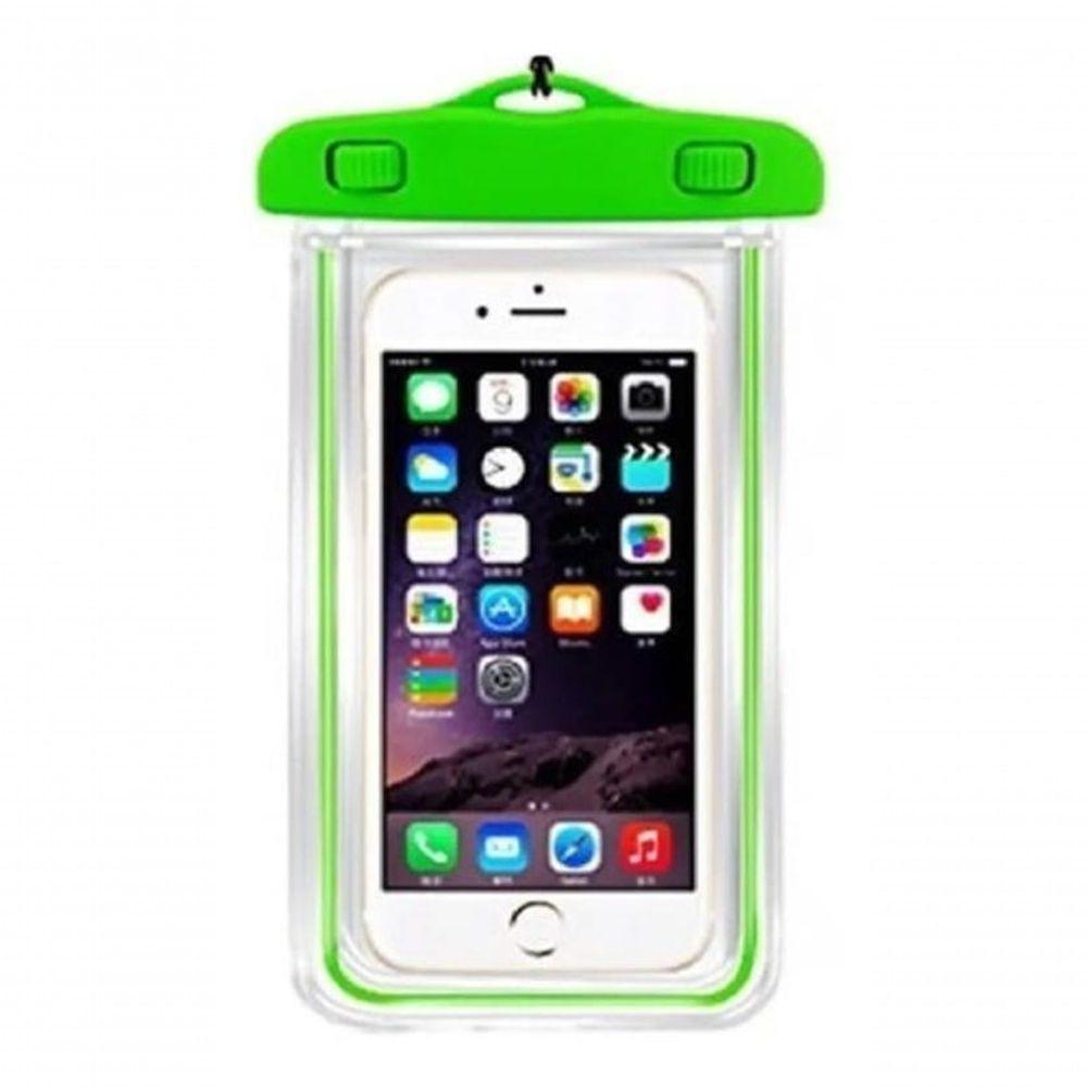 Capa Bolsa Celular A Prova D'água Proteção Verde Claro - 2