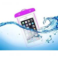 Capa Bolsa Celular A Prova D'água Proteção Mergulhos Lilás - 4