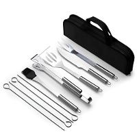 Kit Completo De Churrasco 9 Peças Em Aço Inox Com Bolsa Preta Para Churrasqueiro - 5