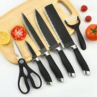 Kit Completo 6 Peças De Facas Com Cutelo Tesoura E Descascador Para Cozinha - 2