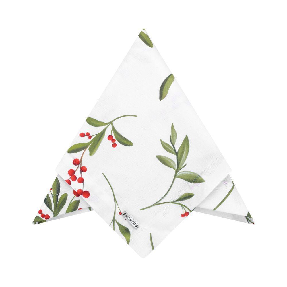 Guardanapo Em Algodão Xmas Foliage 40x40cm Mameg - 1