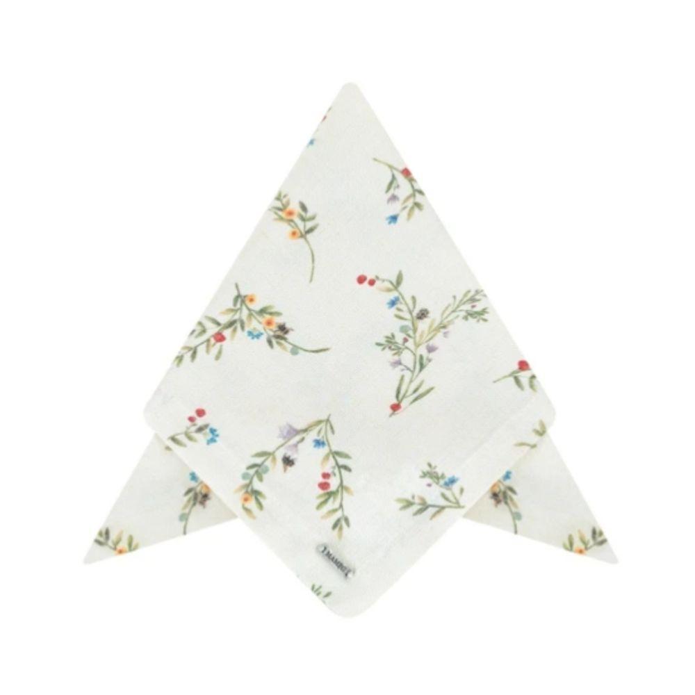 Guardanapo Em Tecido Linhão Estampado 45x45cm Mameg Flora - 1
