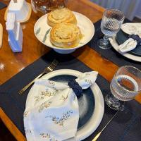 Guardanapo Em Tecido Linhão Estampado 45x45cm Mameg Flora - 2