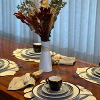 Guardanapo Em Tecido Linhão Bordado 40x40cm Mameg Costela De Adão - 2