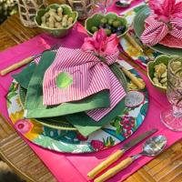 Guardanapo Em Tecido Jacquard Ponto Ajour 45x45cm Mameg Verde Floresta - 2