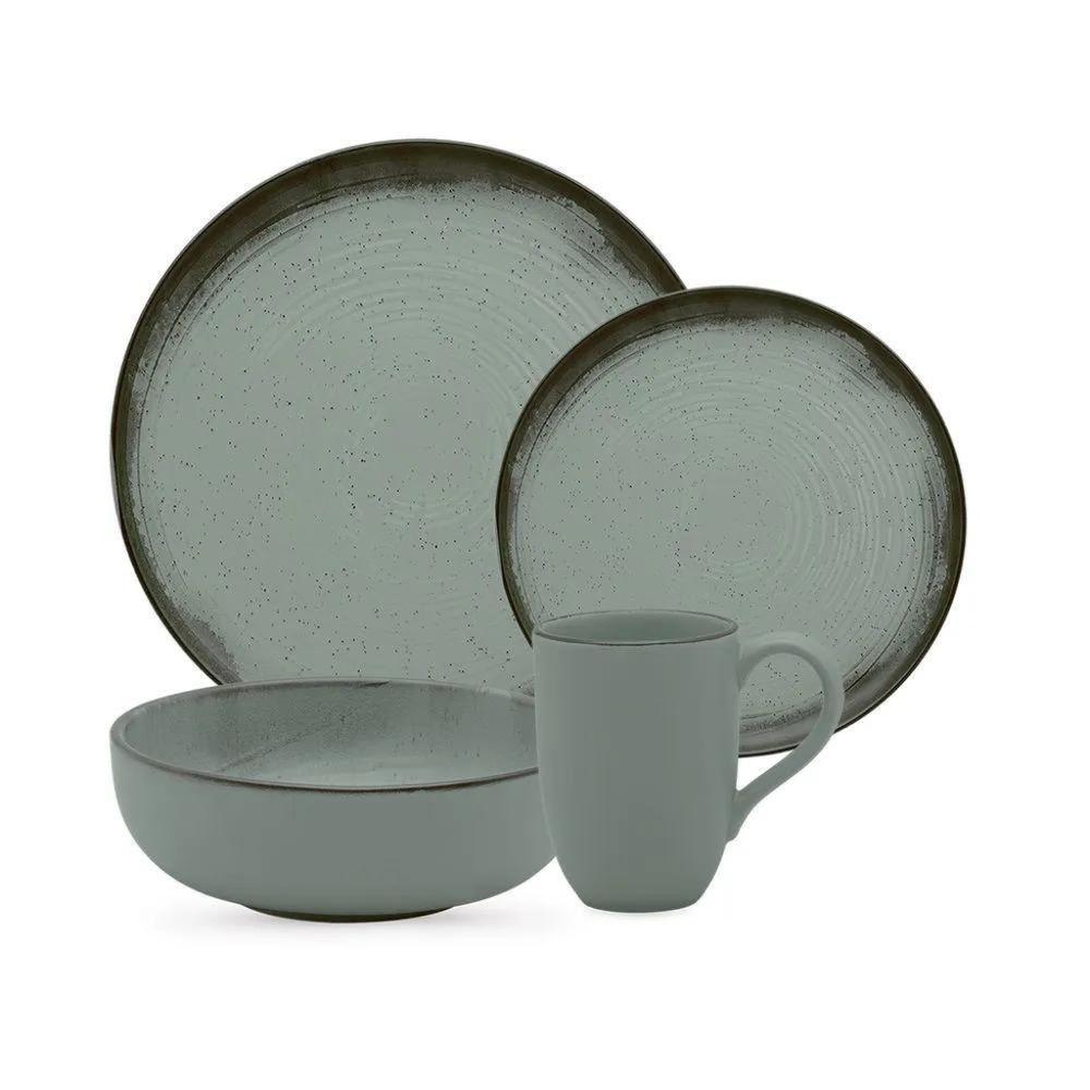 Jogo De Jantar Em Cerâmica Flat Com 16 Peças Oxford Pacífico - 1