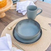 Jogo De Jantar Em Cerâmica Flat Com 16 Peças Oxford Pacífico