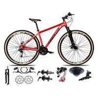 Bicicleta Aro 29 Absolute Nero 5 Câmbios Shimano 24v K7 Freios Hidráulicos Garfo Trava Com Pneu Faixa - Vermelho Tam.21 - 1
