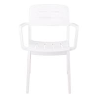Cadeira Tramontina Amélia Com Braços Branco Empilhável Em Polipropileno Com Proteção Antimicrobiana - 2
