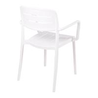 Cadeira Tramontina Amélia Com Braços Branco Empilhável Em Polipropileno Com Proteção Antimicrobiana - 5