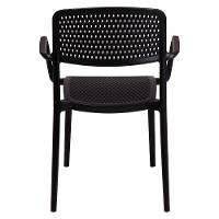 Cadeira Tramontina Serena Com Braços Preto Empilhável Em Polipropileno Com Proteção Antimicrobiana - 5