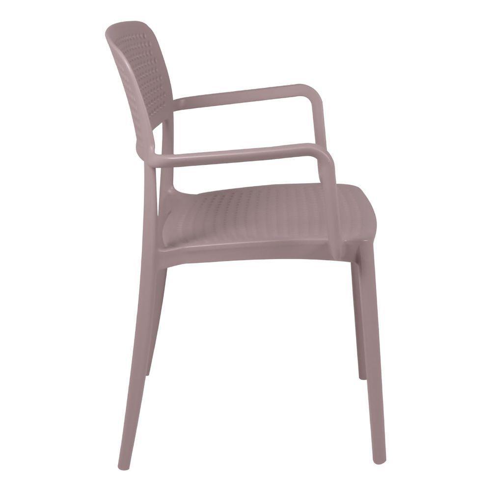 Cadeira Tramontina Serena Com Braços Camurça Empilhável Em Polipropileno Com Proteção Antimicrobiana - 4