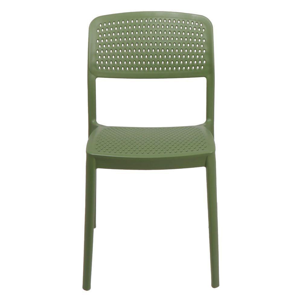 Cadeira Tramontina Serena Verde Oliva Empilhável Em Polipropileno Com Proteção Antimicrobiana - 2
