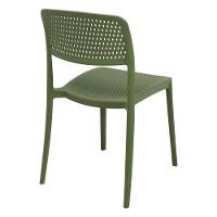 Cadeira Tramontina Serena Verde Oliva Empilhável Em Polipropileno Com Proteção Antimicrobiana