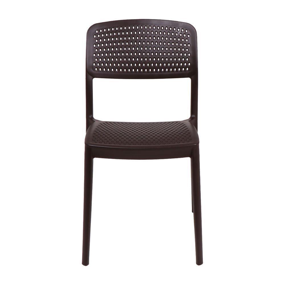 Cadeira Tramontina Serena Marrom Empilhável Em Polipropileno Com Proteção Antimicrobiana - 2