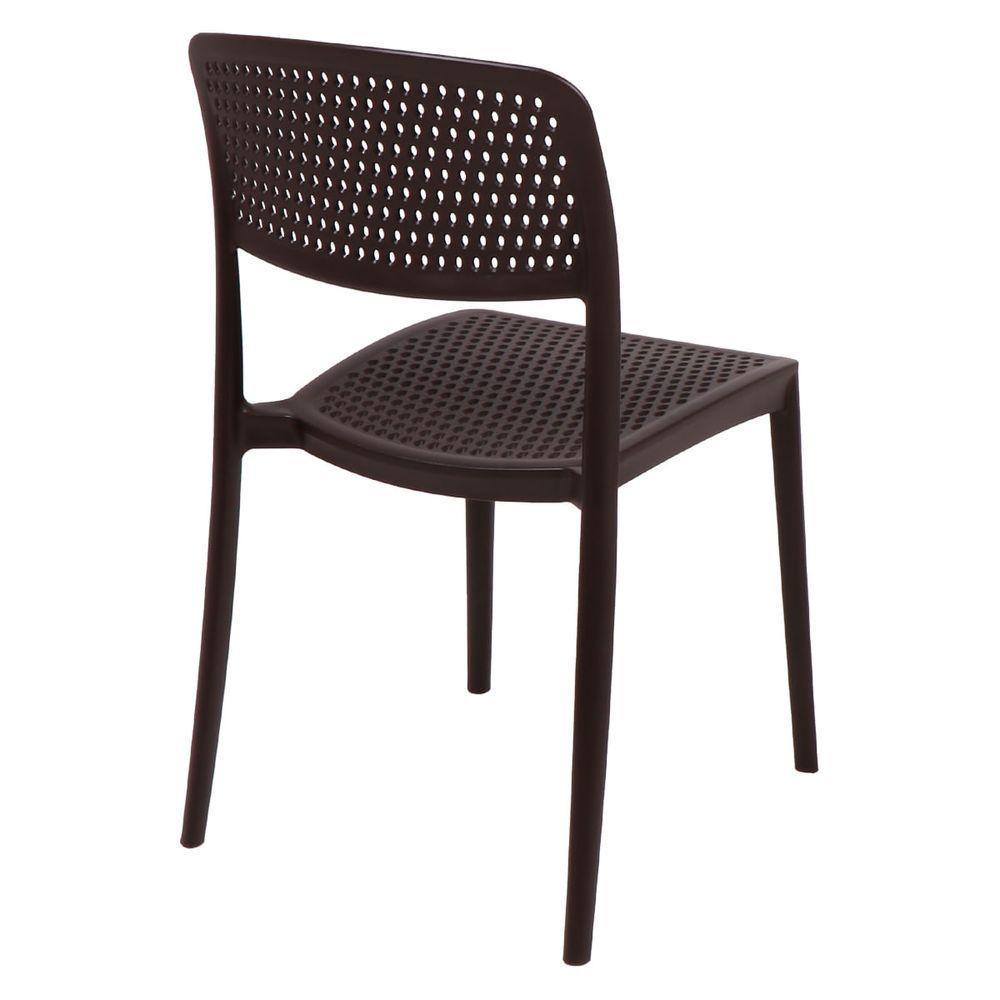 Cadeira Tramontina Serena Marrom Empilhável Em Polipropileno Com Proteção Antimicrobiana - 4